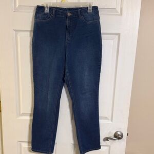 Christopher & Banks Women's Skinny Jeans in Dark Blue Wash